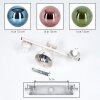 Modern Wall Light Gastor with three clustered blue, green and coppery glass shades