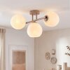 Scandinavian Cluster Ceiling Light Ripoll with Three White Glass Shades ø 15 cm