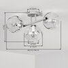Scandinavian Cluster Ceiling Light Ripoll with Three White Glass Shades ø 15 cm
