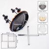 Cluster Ceiling Light Koyoto with 4 glass shades in amber, smoke-coloured and clear