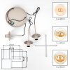 Cluster pendant light Gastor with round amber and clear glass shades, 3-light