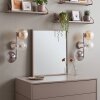 Modern Wall Light Gastor, 2-Piece Set with Three Vertical Glass Shades