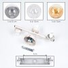 Modern Wall Light Gastor, 2-Piece Set with Three Vertical Glass Shades