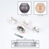 Globe wall light Koyoto, 2-piece set with three clustered smoke and amber glass shades