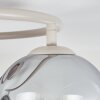 Modern cluster ceiling light Koyoto with three smoke and clear glass shades