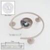 Modern Globe Ceiling Light Gastor with three clear glass shades, sand-coloured