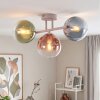 Modern cluster ceiling light Gastor with three round coloured shades