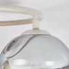 Modern Cluster Ceiling Light Koyoto with 3 Amber, Smoke and Clear Glass Shades