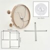 Cluster ceiling light Gastor with wood slats, five clear glass shades for the dining table