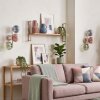 Retro Wall Light Gastor, 2-Piece Set with Three Spherical Glass Shades
