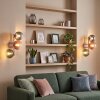 Retro Wall Light Gastor, 2-Piece Set with Three Spherical Glass Shades