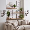Modern Globe Wall Light Koyoto 2-Piece Set with Three Smoke Glass Shades for the Couch