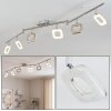 Modern LED Ceiling Light Villenauxe with six white rounded-square rotating elements