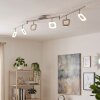 Modern LED Ceiling Light Villenauxe with six white rounded-square rotating elements
