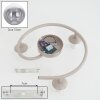 Modern Cluster ceiling light Gastor with three smoked and clear glass shades