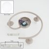 Cluster Ceiling Light Gastor with three white glass shades in a sand-coloured frame