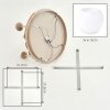 Sand-coloured cluster ceiling light Koyoto, wooden slat canopy, 5 white glass shades