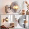 Modern Globe Wall Light Gastor with round smoke and clear glass shade