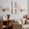 Modern Globe Wall Light Gastor, 2-piece set with E14 socket and clear glass shade