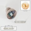 Modern Globe Wall Light Gastor, 2-piece set with E14 socket and clear glass shade