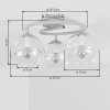 Modern Globe Ceiling Light Ripoll with three clustered white glass shades