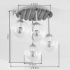 Boho Style cluster ceiling light Gastor with four clear and smoke glass shades