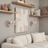 Modern globe wall light Gastor, 2-piece set, clear glass shade, visible E14 socket