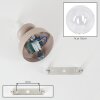 Modern globe wall light Gastor, 2-piece set, clear glass shade, visible E14 socket
