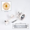 Modern Wall Light Gastor with three clustered amber glass shades in sand-coloured metal