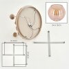 Cluster ceiling light Koyoto with five amber glass shades and wooden slat canopy