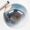 Cluster wall light Gastor with glass shades in blue, green, coppery and clear
