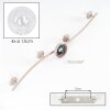 Modern Globe Ceiling Light Gastor with 4 clear glass shades on curved bar
