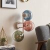 Modern Cluster Wall Lamp Koyoto with blue, green, coppery and clear glass shades