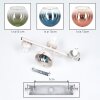 Globe wall light Koyoto, 2-piece set with blue, green, coppery and clear glass shades