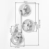 Wall Light Koyoto with three round glass shades in clear, amber and smoke
