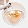 Cluster ceiling light Koyoto with glass shades in smoke-coloured, amber and clear