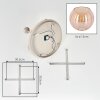 Retro round cluster ceiling light Koyoto with 5 amber rippled glass shades