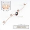 Modern globe ceiling light Koyoto with 4 round amber and clear glass shades