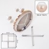Boho cluster ceiling light Koyoto with four amber-clear glass shades, slatted canopy