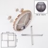 Modern Cluster Ceiling Light Koyoto with four smoke glass shades and wood slat canopy