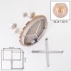 Modern cluster ceiling light Koyoto with 4 amber glass shades and wooden slat canopy