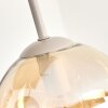 Modern Cluster Ceiling Light Koyoto with 4 glass shades in chrome, smoke, amber and clear