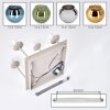 Cluster Ceiling Light Koyoto with 4 blue, green, gold and chrome glass shades