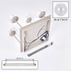 Modern globe ceiling light Koyoto with 4 clustered clear ribbed glass shades