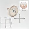 Sand-coloured cluster ceiling light Koyoto with 5 amber and clear glass shades