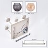 Modern Cluster Ceiling Light Koyoto with 4 smoke and amber glass shades, ø 15 cm