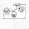 Modern Cluster Ceiling Light Gastor with three clear glass shades with a sand-coloured frame