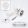 Modern Cluster Ceiling Light Gastor with three clear glass shades with a sand-coloured frame