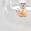 Modern globe wall light Gastor, 2-piece set with three clear round glass shades