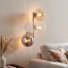 Modern Spherical Wall Light Gastor with 3 clustered glass shades in clear, amber and smoke
